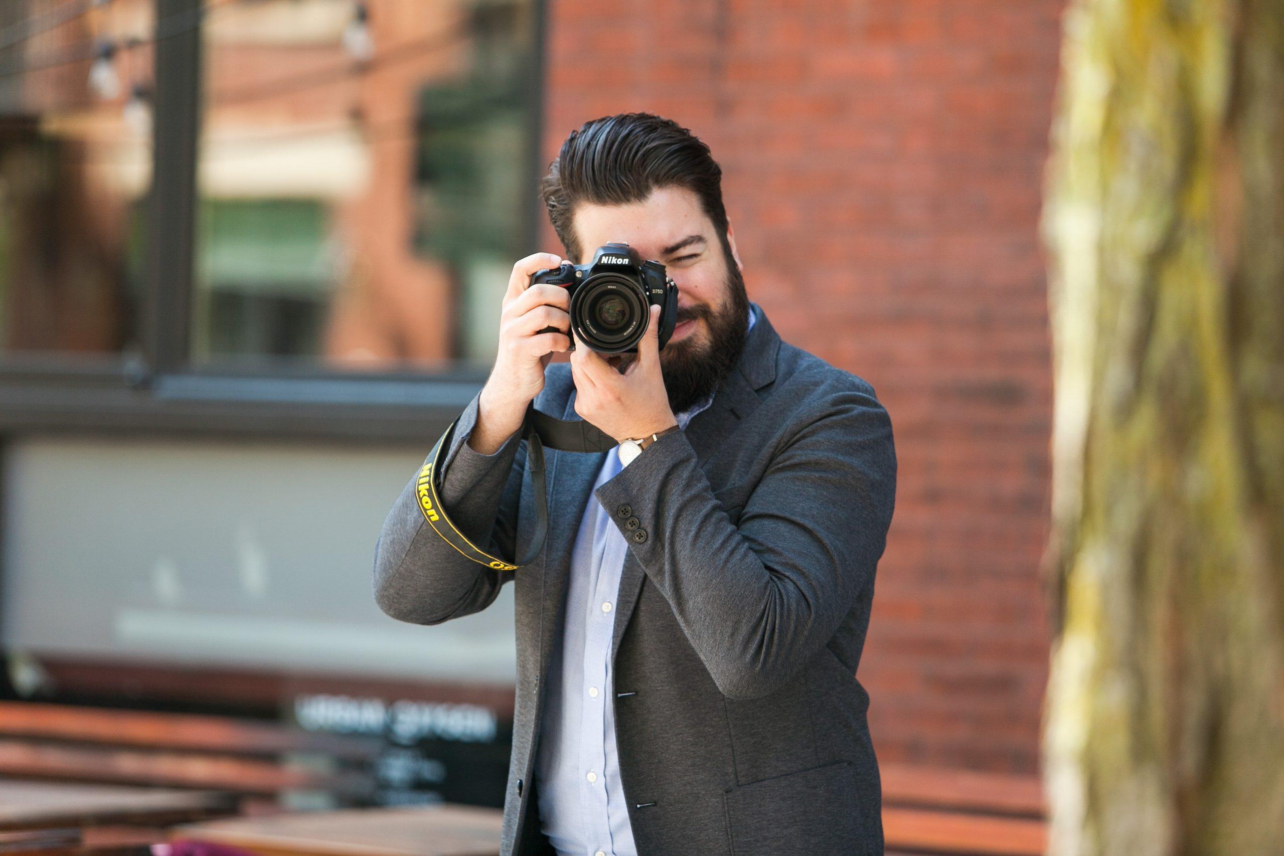 Man clicking pics with his camera